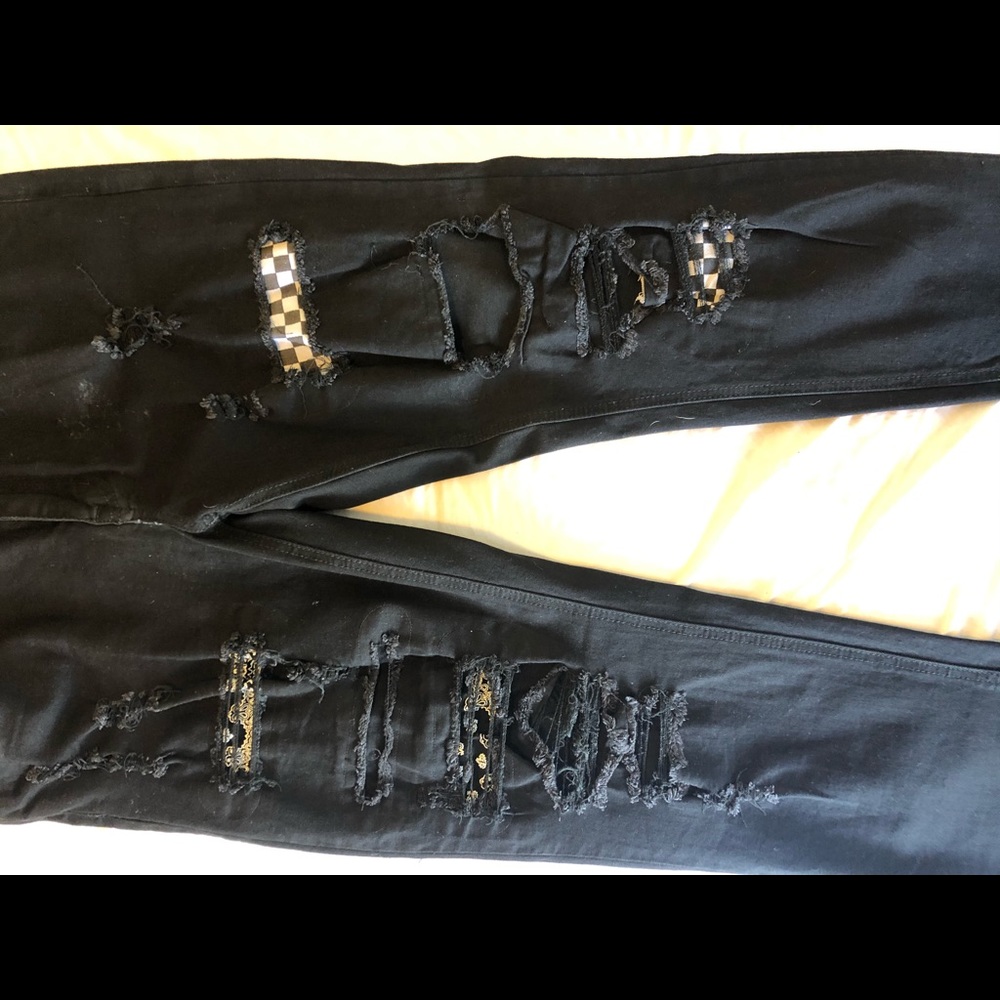 Black jeans with rips